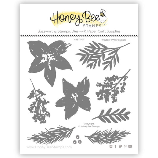 Winter Watercolor Stamp Set