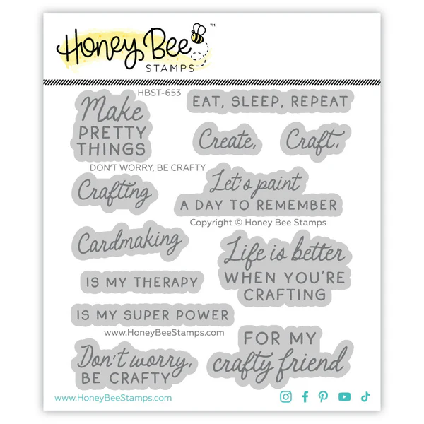Don't Worry, Be Crafty Stamp Set