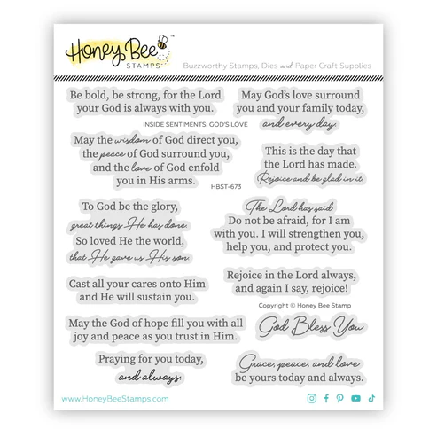 Inside Sentiments: God's Love Stamp Set