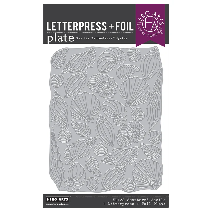 Scattered Shells Press + Foil Plate & Die Set 
