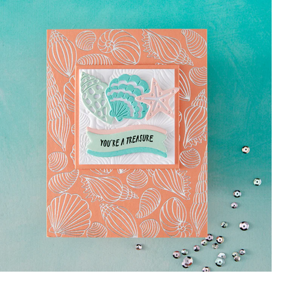 Scattered Shells Press + Foil Plate & Die Set 