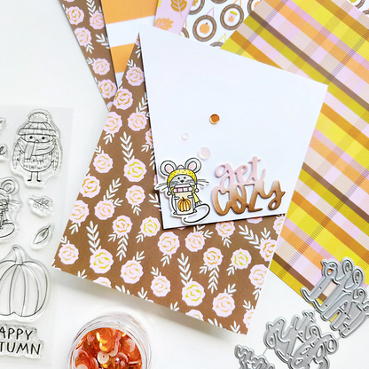 Cozy Fall Trio Word Dies