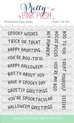 Halloween Banner Greetings Stamp Set