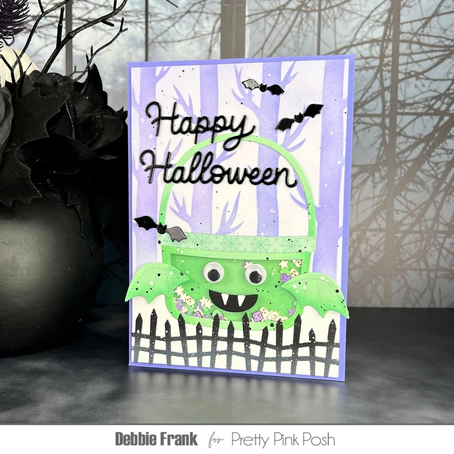 Spooky Trees Background Stencil