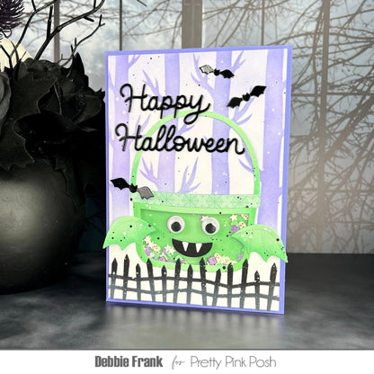 Spooky Trees Background Stencil