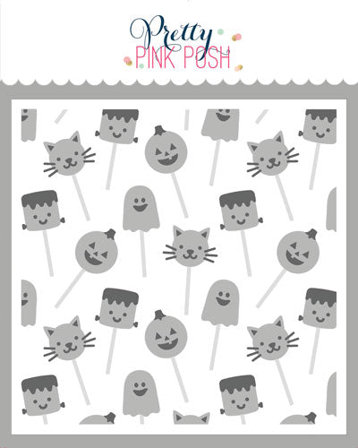 Halloween Cake Pops Stencils