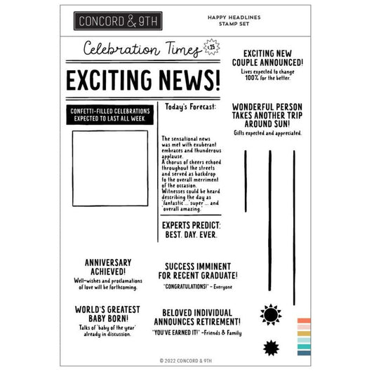 Happy Headlines Stamp Set