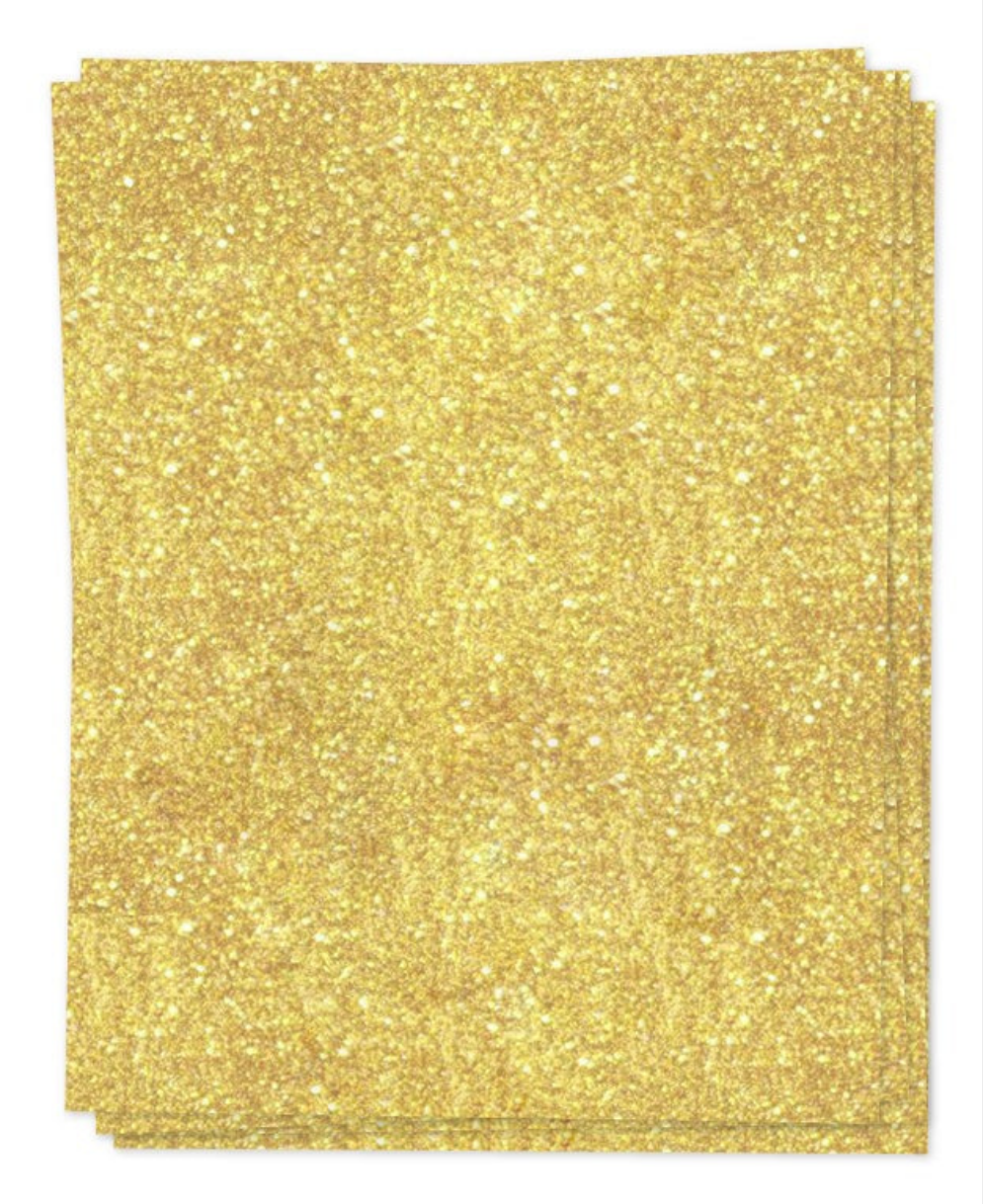 Gold Glitter 8.5 x 11 Paper