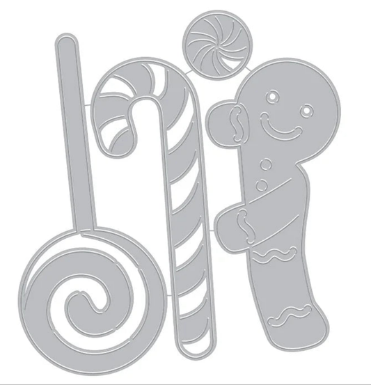 Peeking Gingerbread Man Fancy Die