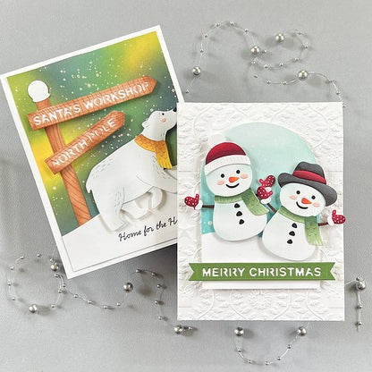 North Pole Sentiments Etched Dies
