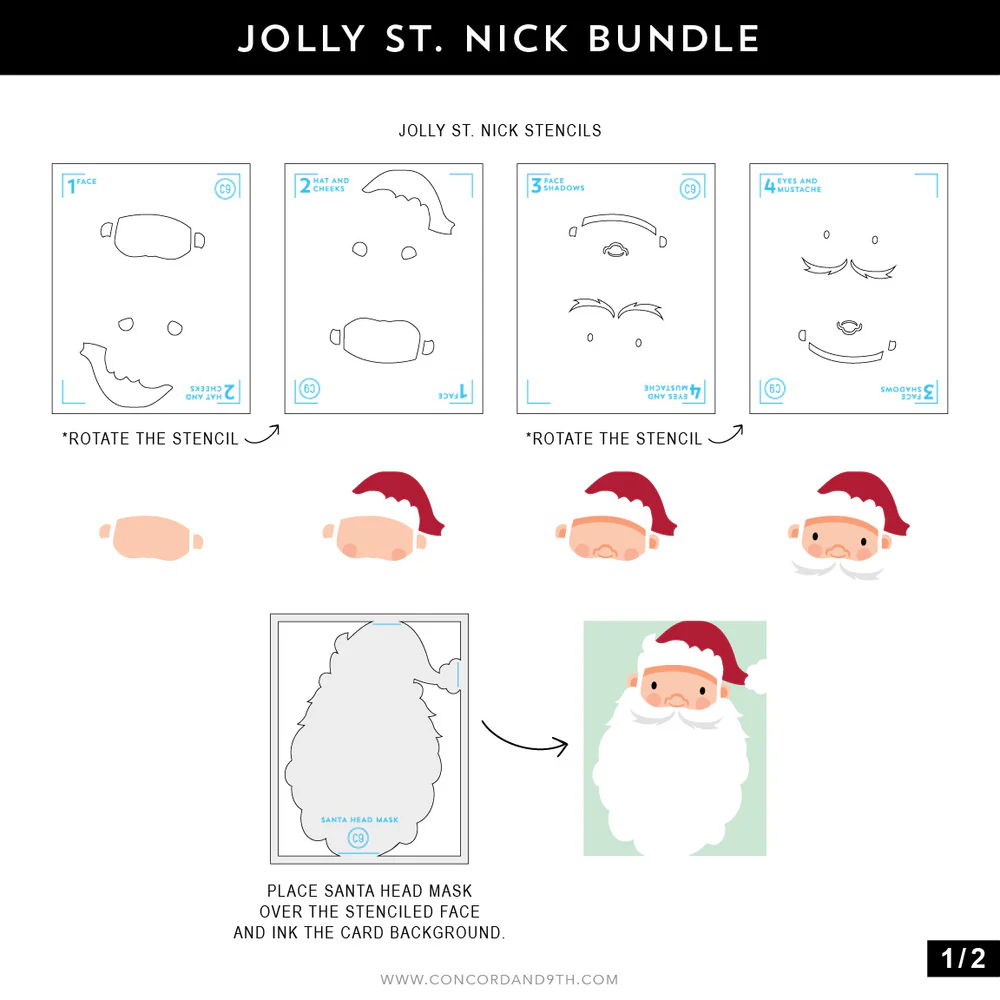 Jolly St. Nick Stencil Pack