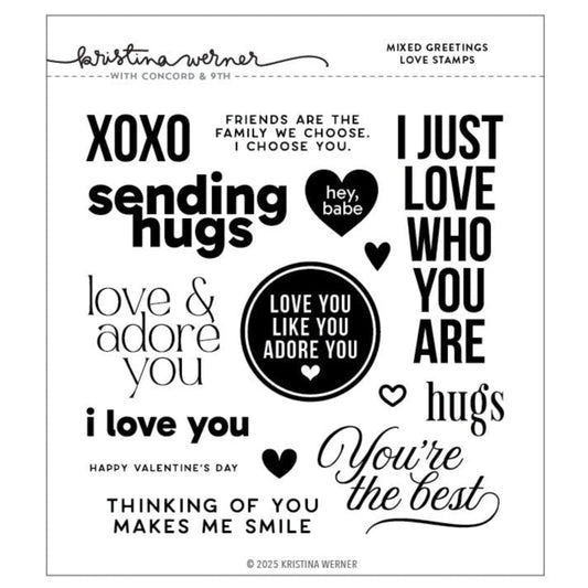 Mixed Greetings Love Stamp Set