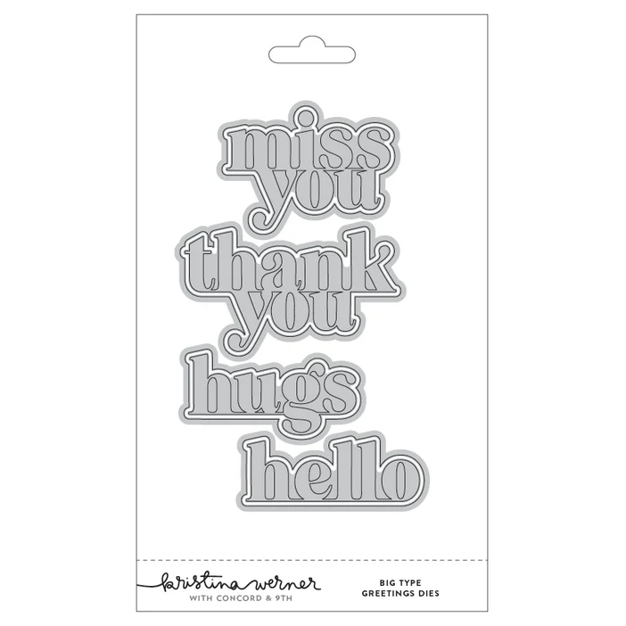 Big Type Greetings Dies