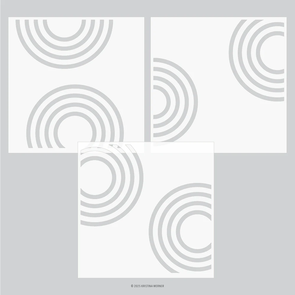 Radiating Circles Stencil Pack 