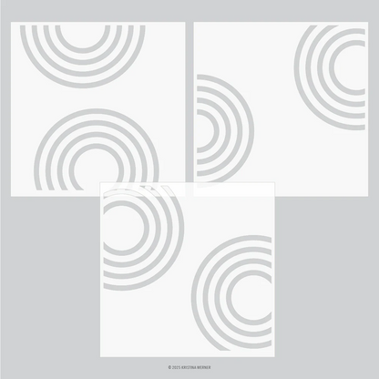 Radiating Circles Stencil Pack 