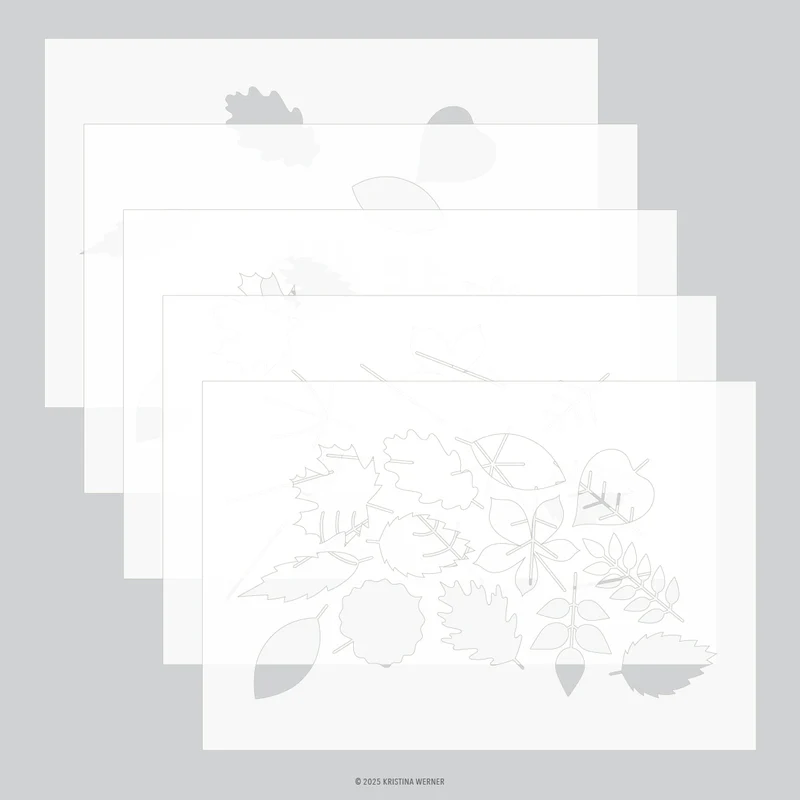 Thankful Leaves Stencil Pack