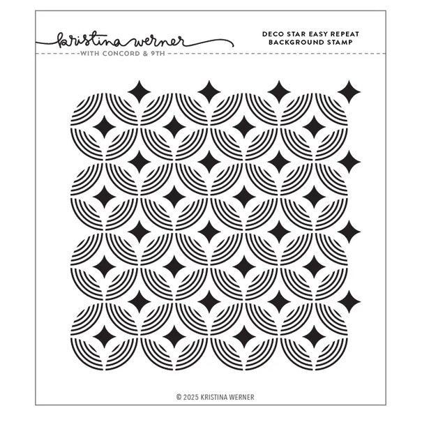 Deco Star Easy Repeat Background Stamp
