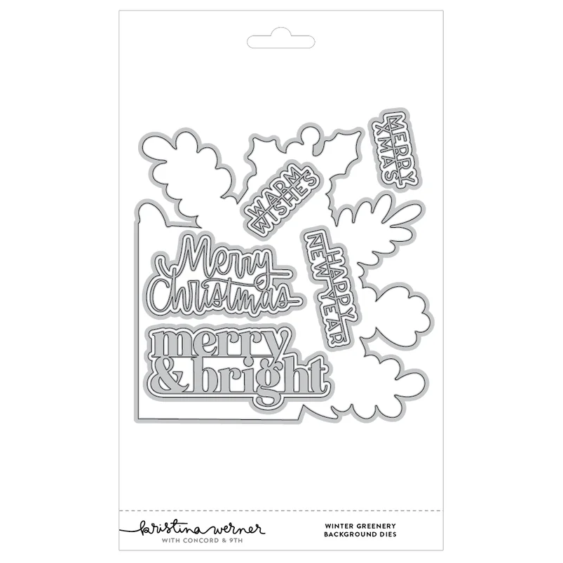 Winter Greenery Background Dies