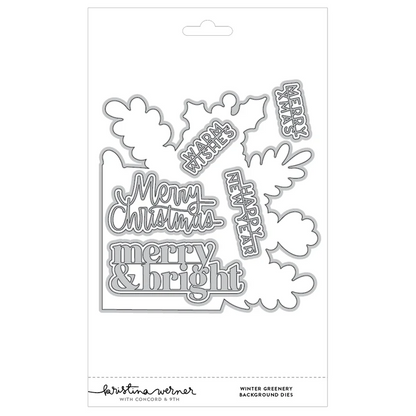 Winter Greenery Background Dies