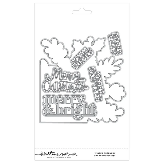 Winter Greenery Background Dies