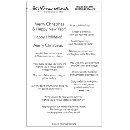 Inside Holiday Greetings Stamp Set 