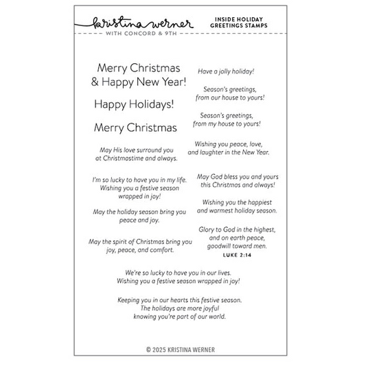 Inside Holiday Greetings Stamp Set 