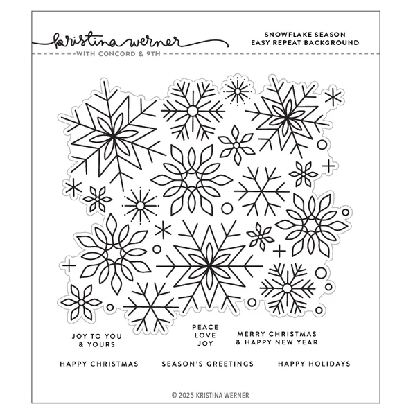 Snowflake Season Easy Repeat Background Stamp