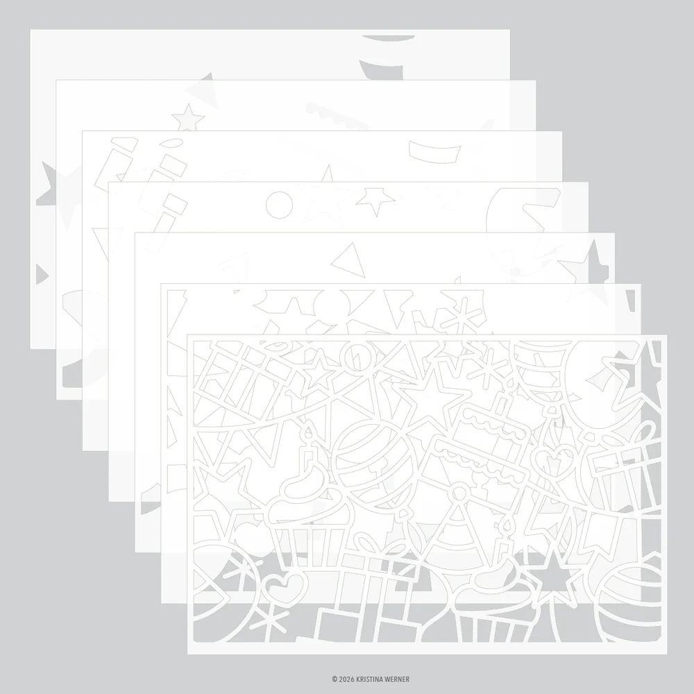 Big Day Birthday Stencil Pack