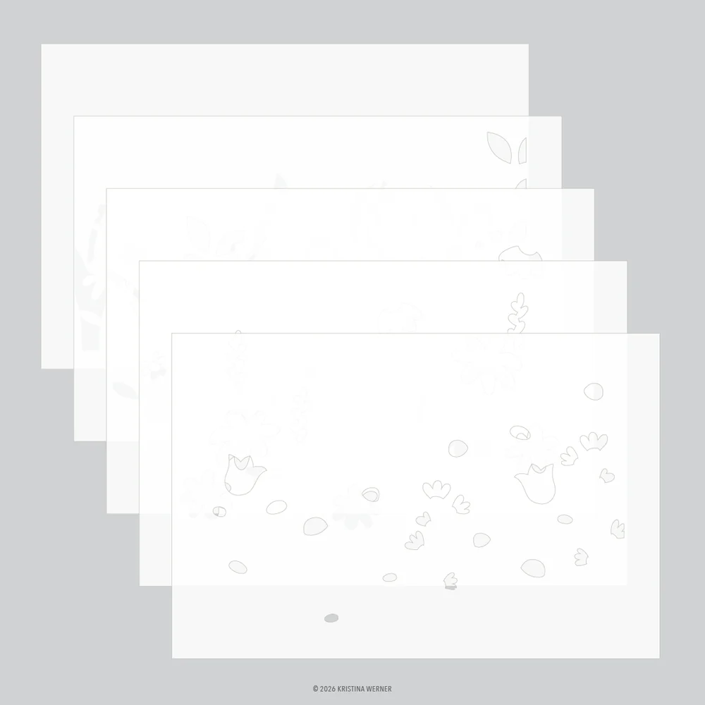 Flower Field Stencil Pack