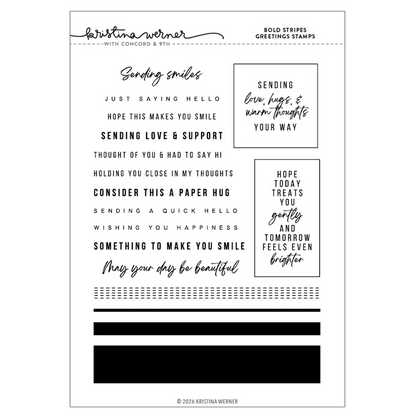 Bold Stripes Greetings Stamps