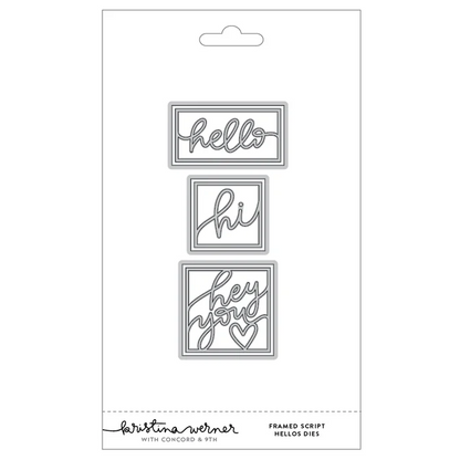 Framed Script Hellos Dies