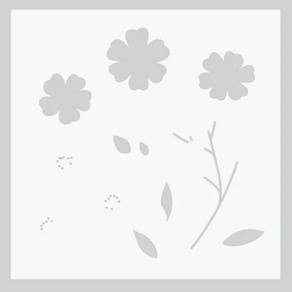 Spring Stem Stencil