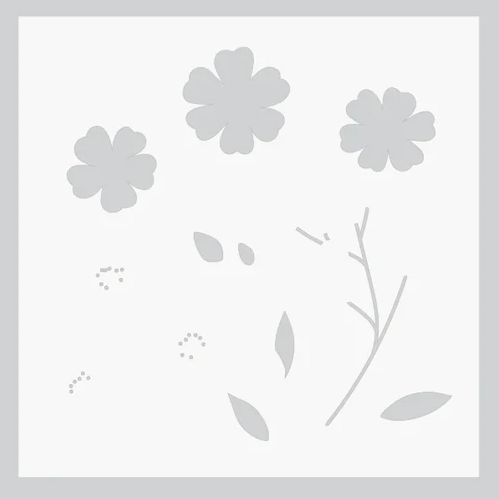 Spring Stem Stencil