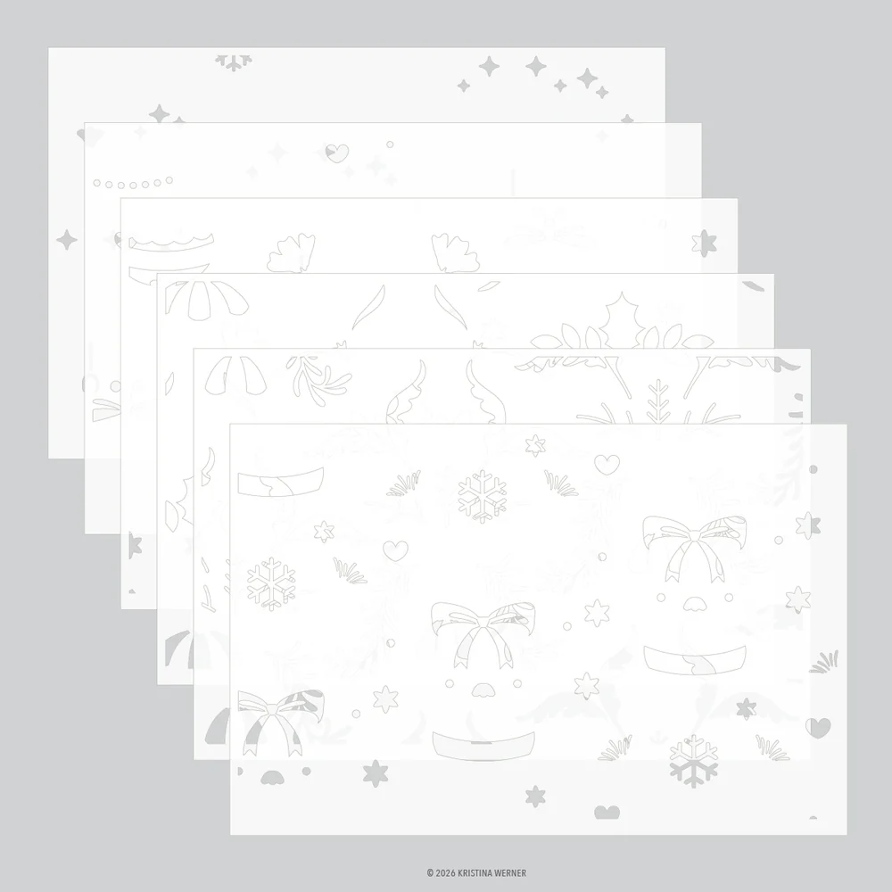 Ornamental Christmas Stencil Pack