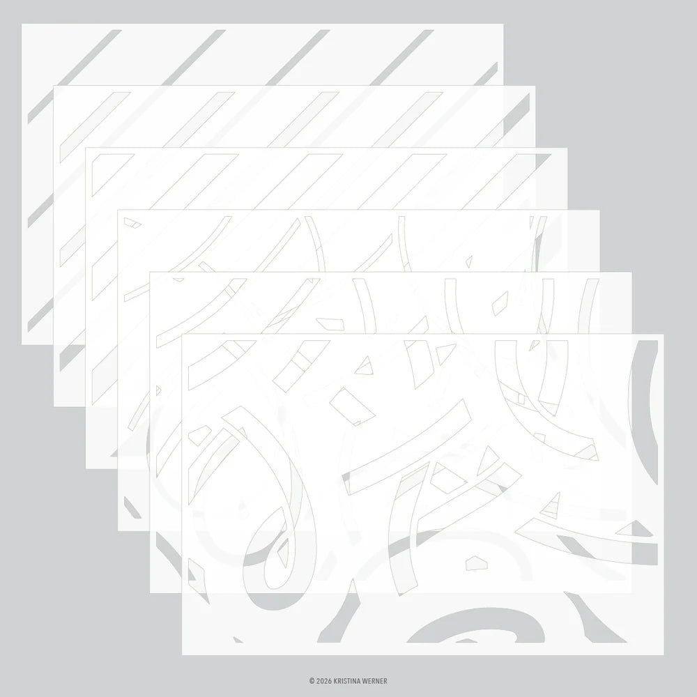 Peppermint Stripes Stencil Pack