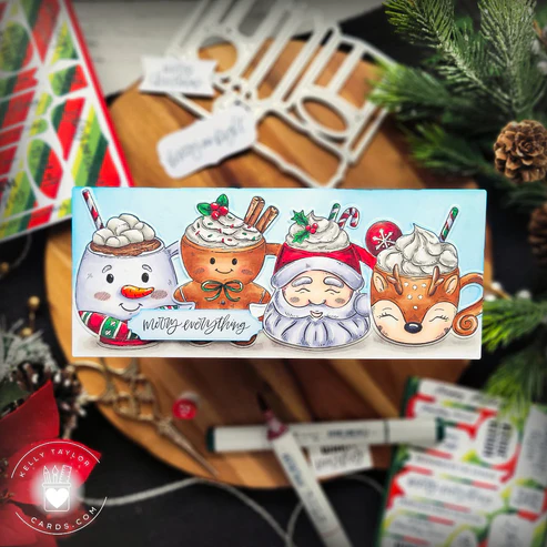 Sweet Season Mugs Rubber Cling Stamp Set