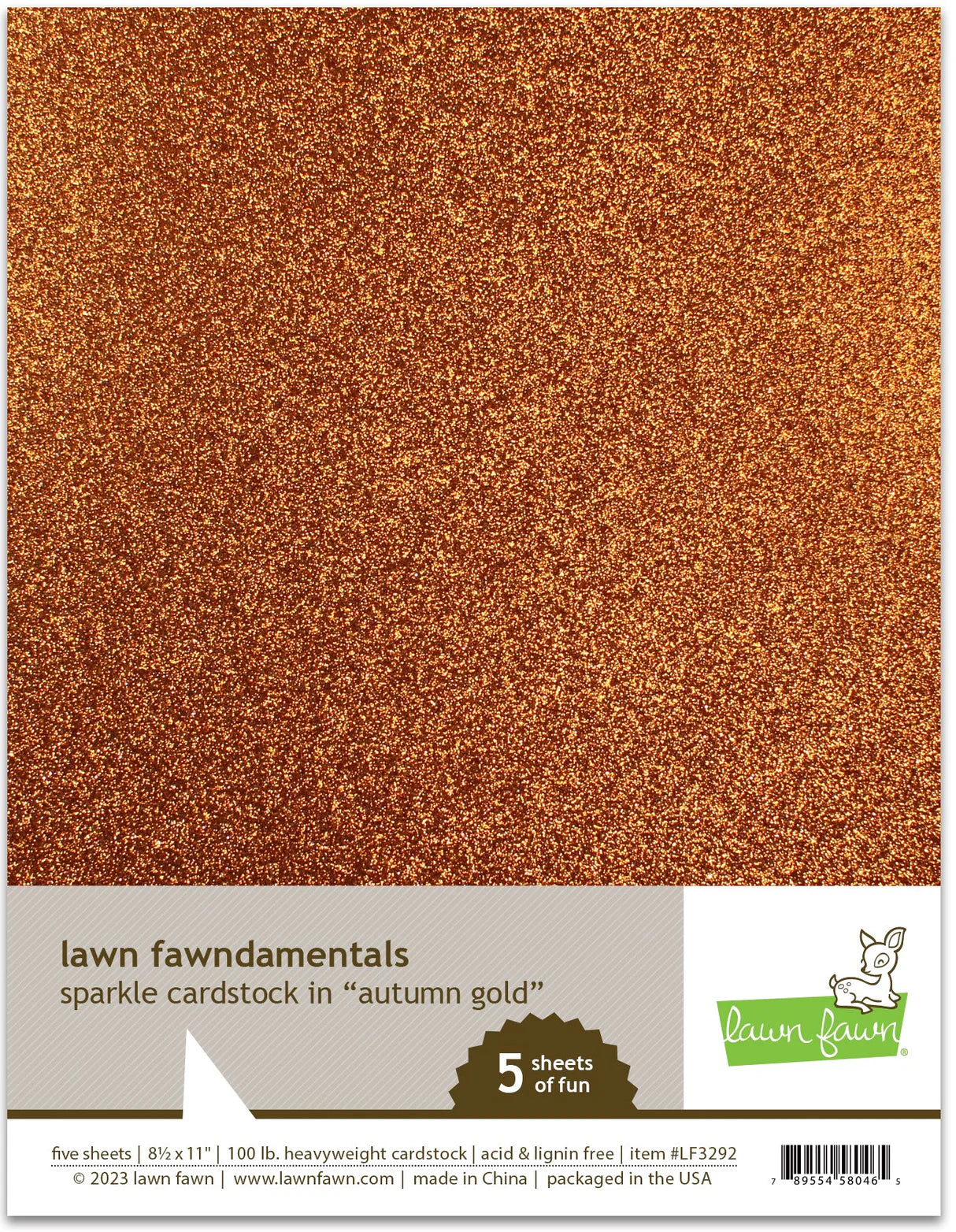 8.5 x 11 Sparkle Cardstock - Autumn Gold