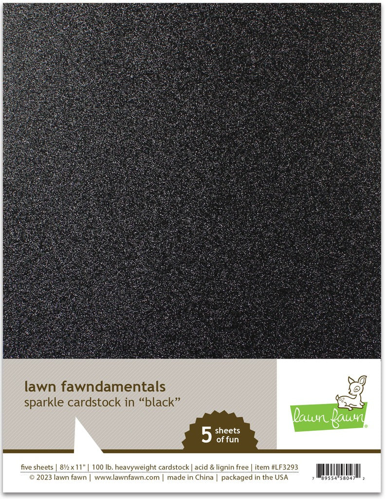 8.5x11 Sparkle Cardstock - Black