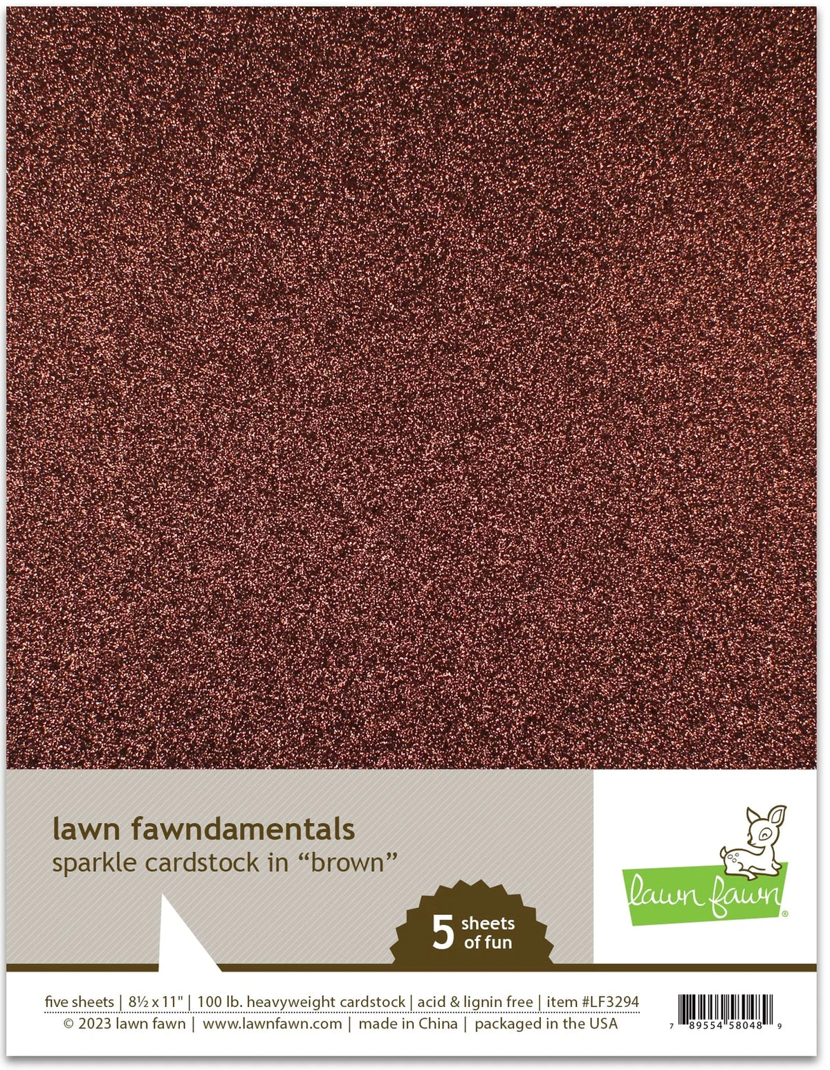 8.5 x 11 Sparkle Cardstock - Brown