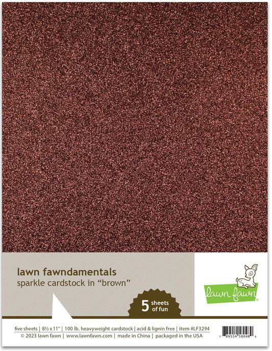 8.5 x 11 Sparkle Cardstock - Brown