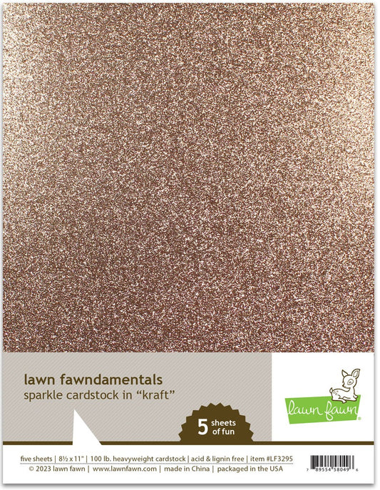 8.5x11 Sparkle Cardstock - Kraft