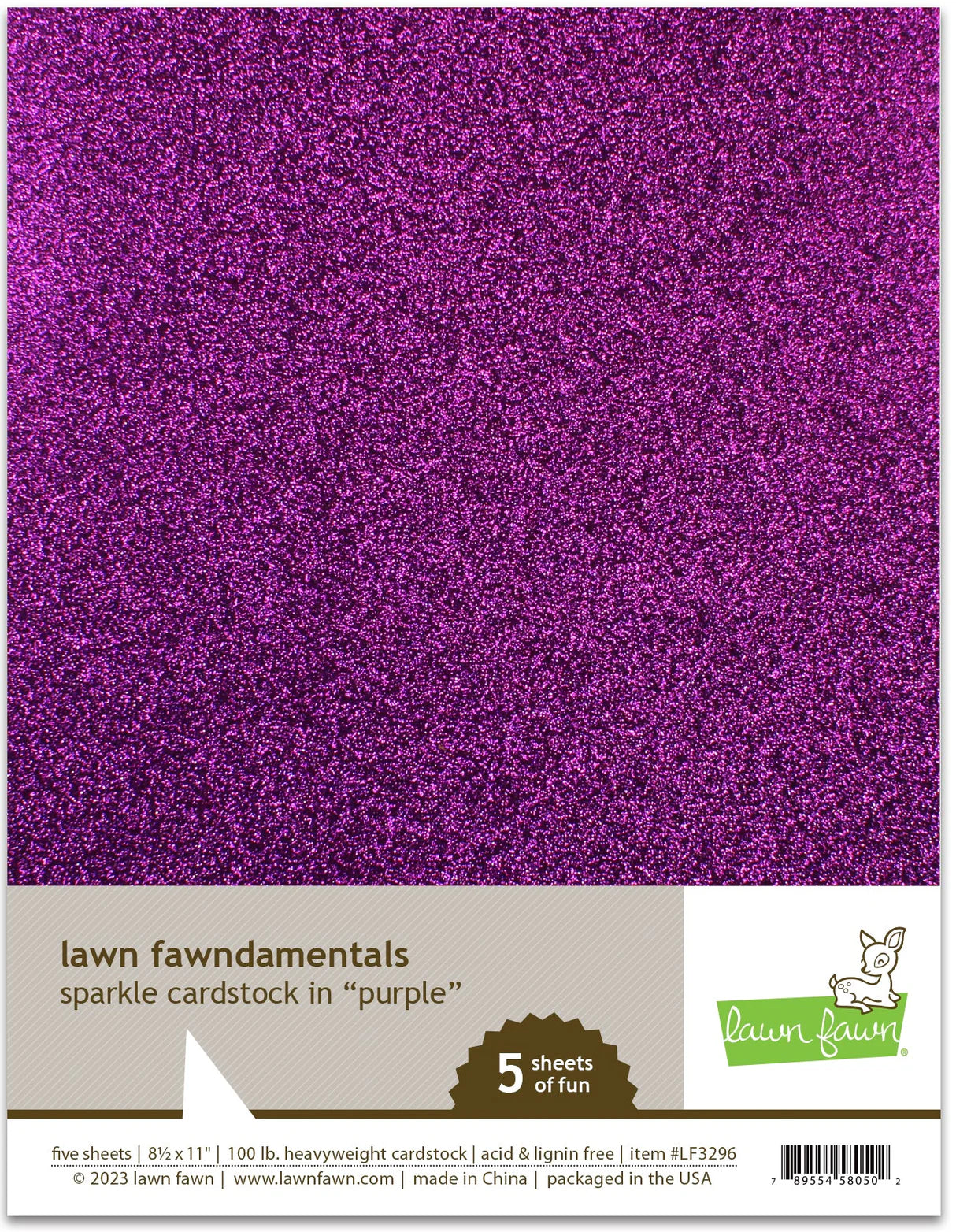 8.5 x 11 Sparkle Cardstock - Purple