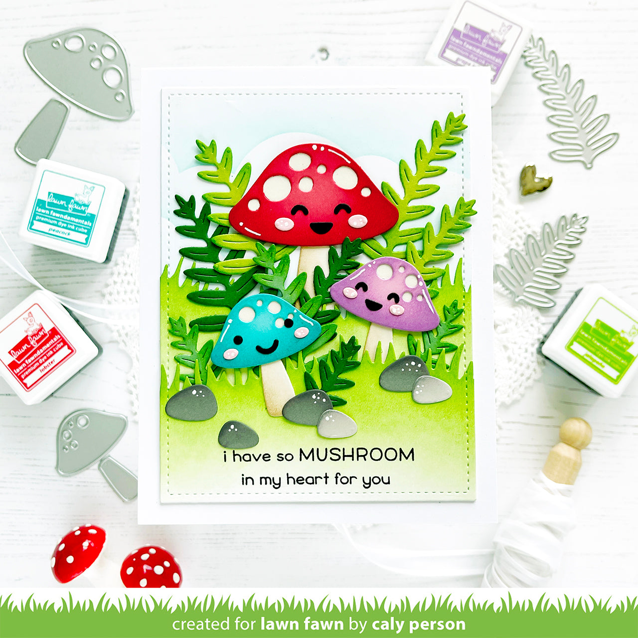 Happy Mushrooms Lawn Cuts
