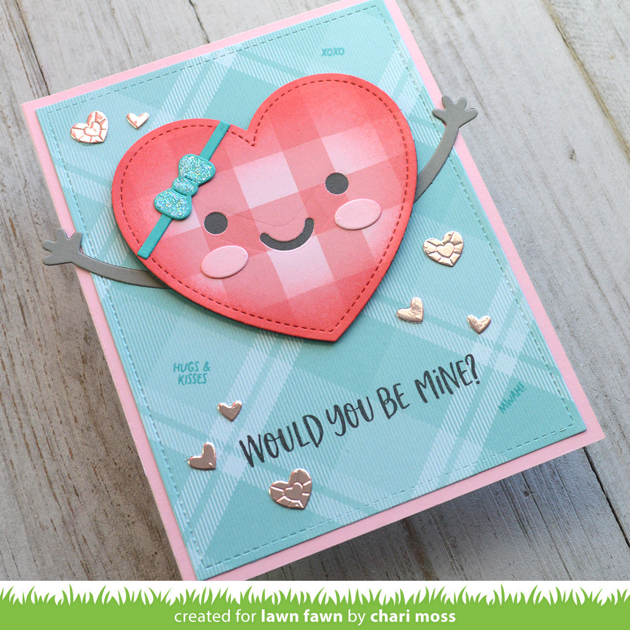 Stitched Happy Heart Lawn Cuts