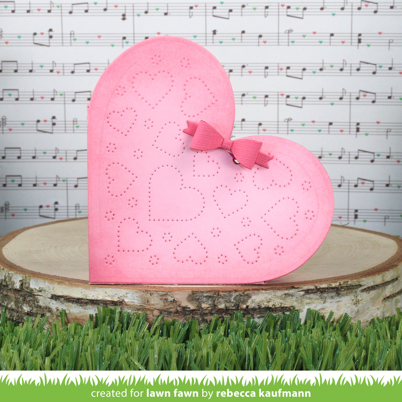Heart Pouch Dotted Hearts Add-On Lawn Cuts