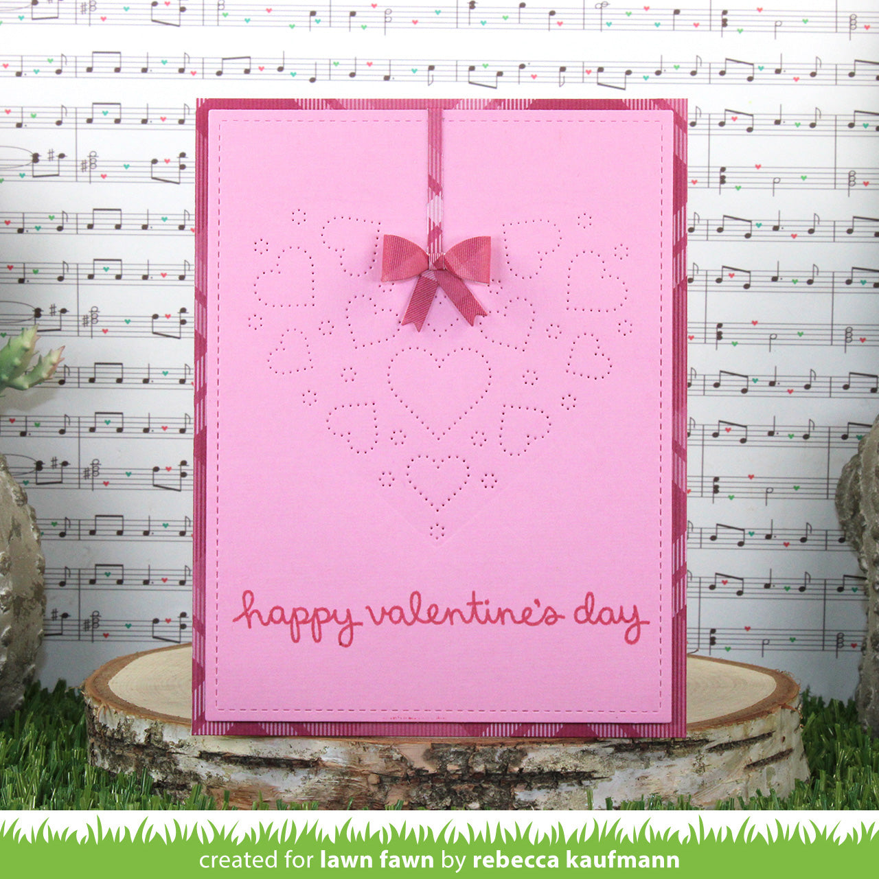 Heart Pouch Dotted Hearts Add-On Lawn Cuts