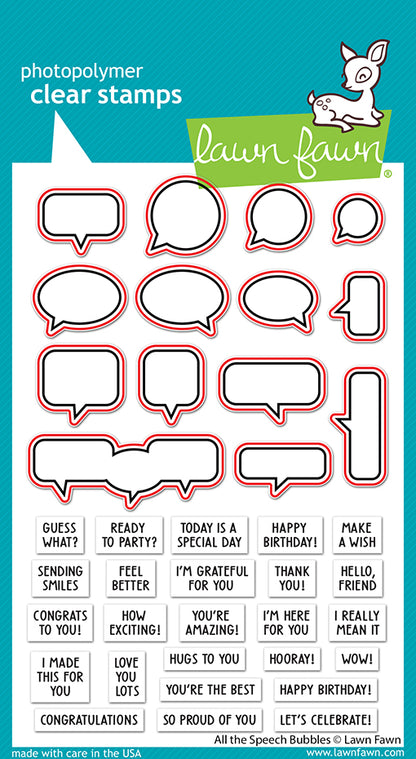 All The Speech Bubbles Lawn Cuts