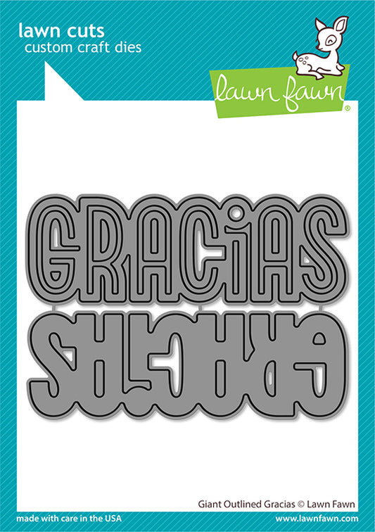 Giant Outlined Gracias Lawn Cuts