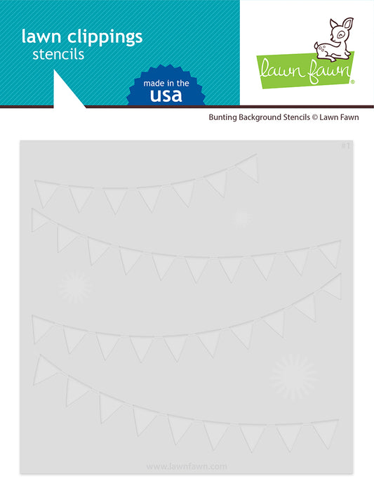 Bunting Background Stencils