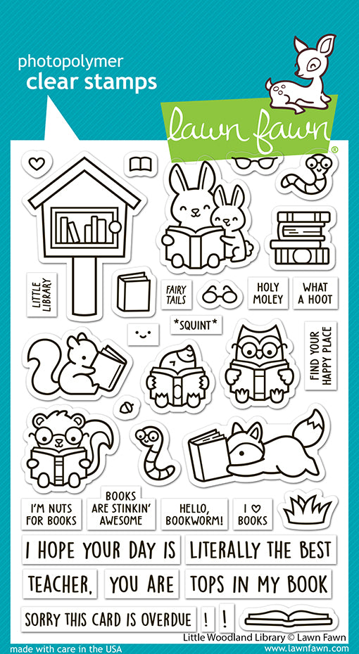 Little Woodland Library Stamp Set